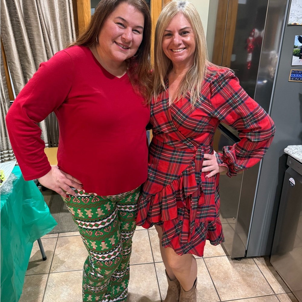 Cupshe Red Plaid Wrap Dress